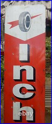 Sign Board Enamel Old Vintage Sign Collectible Inchek Tyre Porcelain