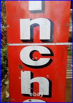 Sign Board Enamel Old Vintage Sign Collectible Inchek Tyre Porcelain