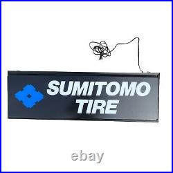 Sumitomo Tire Lighted Sign Double Sided 37 Vintage Hanging