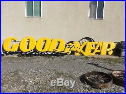 Super Rare! Huge! Goodyear Vintage Letter Sign With Wingfoot! 31 Inch Letters