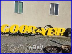 Super Rare! Huge! Goodyear Vintage Letter Sign With Wingfoot! 31 Inch Letters