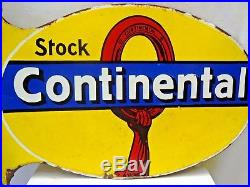 Tire Sign Continental Vintage Porcelain Enamel Double Sided Germany Collectibles