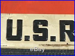 U. S. ROYAL TIRES Vintage Horizontal 60x18 Gas Tire Shop Auto Oil Metal Sign