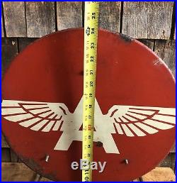 Ultra Rare Vintage Die Cut FLYING A Tydol Veedol Service Station Tire Sign Stand