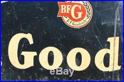 VINTAGE 1940's B. F. GOODRICH TIRES BATTERIES (18.5 X 41.5 INCH) METAL SIGN