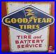 VINTAGE-1950-s-GOODYEAR-TIRES-BATTERY-SERVICE-OIL-GAS-EMBOSSED-METAL-SIGN-USA-01-iqwj