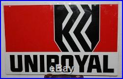 VINTAGE 1970's UNIROYAL TIRES (14 X 22 INCH) METAL SIGN