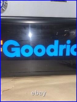 VINTAGE BFGOODRICH TIRE COMPANY LIGHTED ONE-SIDED SIGN (Red, Blue)