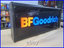 VINTAGE BFGOODRICH TIRE COMPANY LIGHTED ONE-SIDED SIGN (Red, Blue)