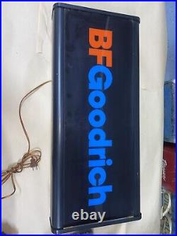 VINTAGE BFGOODRICH TIRE COMPANY LIGHTED ONE-SIDED SIGN (Red, Blue)