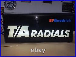 VINTAGE BFGOODRICH TIRE COMPANY LIGHTED ONE-SIDED SIGN (Red, White, & Blue)