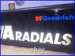 VINTAGE BFGOODRICH TIRE COMPANY LIGHTED ONE-SIDED SIGN (Red, White, & Blue)