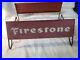VINTAGE-FIRESTONE-METAL-TIRE-Stand-Rack-Signs-Connected-By-Metal-Tire-Display-01-du