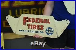 VINTAGE Federal SIGN NEW GAS STATION GAS PUMP TIRE DISPLAY STAND RARE