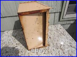 VINTAGE ORIGINAL 1950's BOWES SEAL FAST TIRE REPAIR DISPLAY CABINET FEATHER EDGE