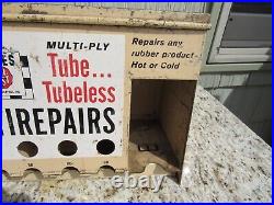 VINTAGE ORIGINAL 1950's BOWES SEAL FAST TIRE REPAIR DISPLAY CABINET SIGN