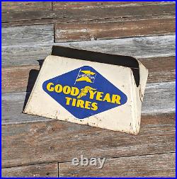 VTG Goodyear Tires Metal Tire Display Stand Rack Advertising Sign Merch USA 2