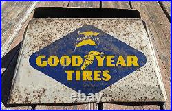 VTG Goodyear Tires Metal Tire Display Stand Rack Advertising Sign Merch USA 2