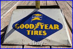 VTG Goodyear Tires Metal Tire Display Stand Rack Advertising Sign Merch USA 2