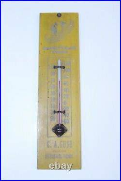 VTG Goodyear Tires Thermometer Gas Oil Advertising Antique Wood Perham MINN Sign