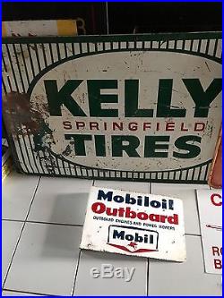 Very Rare Vintage Original Kelly Springfield Tires Sign