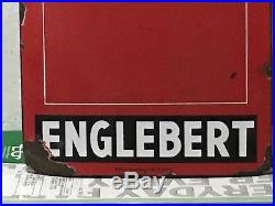 VinTagE Original ENGLEBERT TIRE SIGN SSP PORCELAIN Gas Oil Auto Car Truck OLD