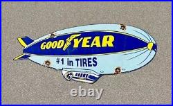 Vintage 12 1962 Goodyear Tires Porcelain Sign Car Gas Oil Truck Motorcycle