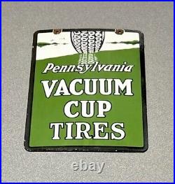 Vintage 12 Pennsylvania Tire Porcelain Sign Car Gas Truck Auto Oil