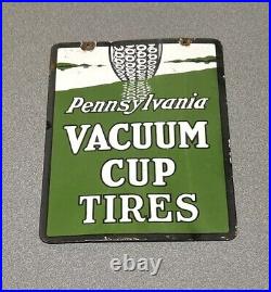 Vintage 12 Pennsylvania Vacuum Tires Porcelain Sign Car Gas Oil Truck