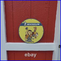 Vintage 1889 Michelin Tyre Manufacturing Company Porcelain Gas & Oil Pump Sign