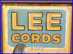 Vintage 1920s Lee Tires Co. Store Sign Advertising Countertop Easel-back Antique