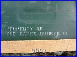 Vintage 1930's Original GATES TIRES Vertical 6' Embossed Metal Gas Station Sign
