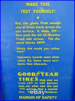 Vintage 1930s GOODYEAR Store Counter Display G3 All Weather TIRE 21-1/2 x 11-1/2