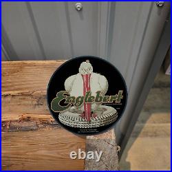 Vintage 1931 Englebert Heavy Duty Tire Porcelain Gas Oil 4.5 Sign