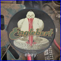 Vintage 1931 Englebert Heavy Duty Tire Porcelain Gas Oil 4.5 Sign