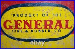 Vintage 1940's General Tire and Rubber Sign / Check out the cool pics on sign