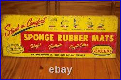 Vintage 1940's General Tire and Rubber Sign / Check out the cool pics on sign