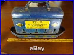 Vintage 1940s / 50' Sunoco gas oil service station Flat Tire Patch Tin Cabinet