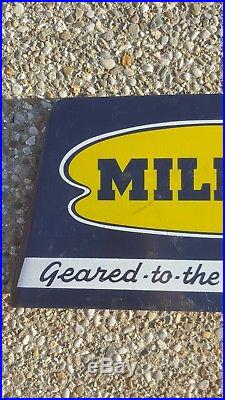 Vintage 1940s Miller Tires Display Rack Metal Sign Gas Station Oil Tire Lot #2