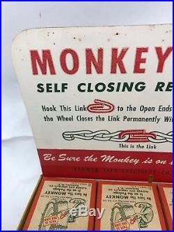 Vintage 1948 Monkey Links Tire Chain Repair Links Automotive Store Display Sign