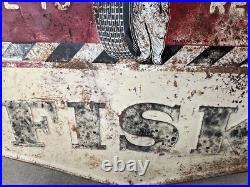 Vintage 1949 Fisk Tire Metal Sign