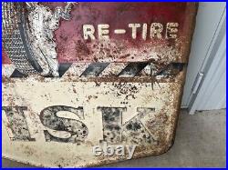 Vintage 1949 Fisk Tire Metal Sign