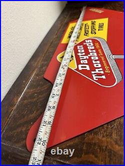 Vintage 1950's Dayton Thorobred Tires Tire Gas Station Metal Sign