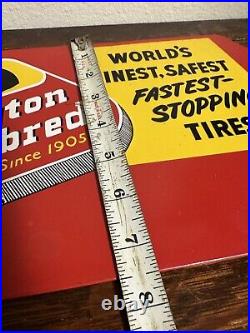 Vintage 1950's Dayton Thorobred Tires Tire Gas Station Metal Sign