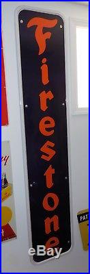 Vintage 1950's Porcelain Firestone Tires Sign