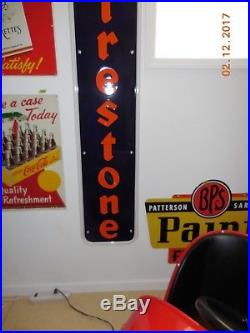 Vintage 1950's Porcelain Firestone Tires Sign