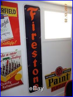 Vintage 1950's Porcelain Firestone Tires Sign