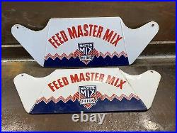 Vintage 1950s Feed Master Mix Animal Feed Agricultural Car Truck Farm Tire Stand