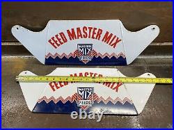 Vintage 1950s Feed Master Mix Animal Feed Agricultural Car Truck Farm Tire Stand