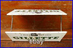 Vintage 1950s Original GILLETTE TIRES Metal Tire Diplay Stand Gas Oil Sign